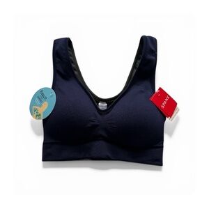 ★ NWT Spanx Breast of Both Worlds Reversible Tank Comfort Bra - Blue/Gray ★